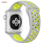 ساعت هوشمند اپل واچ سری 2 مدل Nike Plus 38mm with Silver Volt Silicone Band