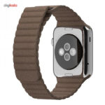 ساعت هوشمند اپل واچ مدل 42mm Steel Case With Light Brown Leather Loop Band