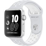 ساعت هوشمند اپل واچ سری 2 مدل   38mm  Nike Plus  Silver Aluminum Case with Pure Platinum/White Nike Sport Silicon Band