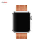 ساعت هوشمند اپل واچ مدل 38mm Aluminum Case With Gold/Red Woven Nylon Band