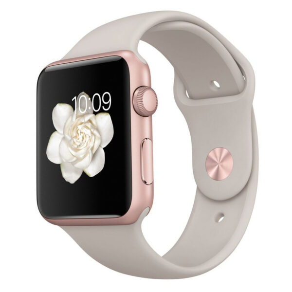 ساعت هوشمند اپل واچ مدل 42mm Rose Gold Aluminum Case with Stone Sport Band