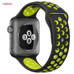 ساعت هوشمند اپل واچ سری 2 مدل Nike Plus 42mm with Black/Volt Silicone Band