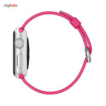 ساعت هوشمند اپل واچ مدل 38mm Silver Aluminum Case With Pink Woven Nylon Band