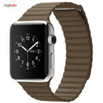 ساعت هوشمند اپل واچ مدل 42mm Steel Case With Light Brown Leather Loop Band