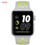 ساعت هوشمند اپل واچ سری 2 مدل Nike Plus 38mm with Silver Volt Silicone Band