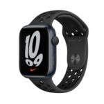 ساعت هوشمند اپل مدل  Series 7 41mm Aluminum Case with Nike Sport Band دارای قابلیت های صفحه نمایش لمسی بند سیلیکون