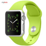 ساعت هوشمند اپل واچ مدل 38mm Aluminum Case With Green Sport Silicon Band