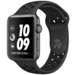 ساعت هوشمند اپل واچ سری 2 مدل   38mm Nike Plus  Space Gray Aluminum Case with Anthracite/Black Silicon Band