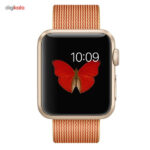 ساعت هوشمند اپل واچ اسپرت مدل 38mm Aluminum Case With Gold Woven Nylon Band