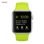 ساعت هوشمند اپل واچ مدل 38mm Aluminum Case With Green Sport Silicon Band