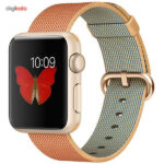 ساعت هوشمند اپل واچ اسپرت مدل 38mm Aluminum Case With Gold Woven Nylon Band