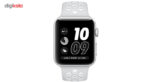 ساعت هوشمند اپل واچ سری 2 مدل   38mm  Nike Plus  Silver Aluminum Case with Pure Platinum/White Nike Sport Silicon Band