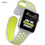 ساعت هوشمند اپل واچ سری 2 مدل Nike Plus 38mm with Silver Volt Silicone Band