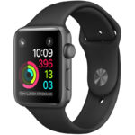 ساعت هوشمند اپل واچ سری 2 مدل 38mm Space Gray Aluminum Case with Sport Silicon Band