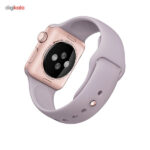 ساعت هوشمند اپل واچ مدل 38mm Rose Gold Aluminum Case with Lavender Sport Band