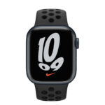 ساعت هوشمند اپل مدل  Series 7 45mm Aluminum Case with Nike Sport Band دارای قابلیت های صفحه نمایش لمسی بند سیلیکون