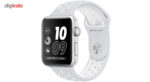 ساعت هوشمند اپل واچ سری 2 مدل   38mm  Nike Plus  Silver Aluminum Case with Pure Platinum/White Nike Sport Silicon Band