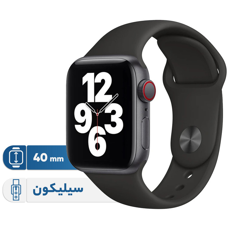 ساعت هوشمند اپل سری SE 2021 مدل  40mm Aluminum Case with Sport silicone Band