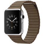 ساعت هوشمند اپل واچ مدل 42mm Steel Case With Light Brown Leather Loop Band