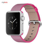 ساعت هوشمند اپل واچ مدل 38mm Silver Aluminum Case With Pink Woven Nylon Band