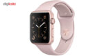 ساعت هوشمند اپل واچ سری 2 مدل 42mm Rose Gold Aluminum Case with Pink Sand Sport Silicon Band