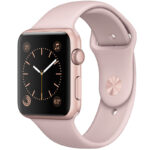 ساعت هوشمند اپل واچ سری 2 مدل 42mm Rose Gold Aluminum Case with Pink Sand Sport Silicon Band