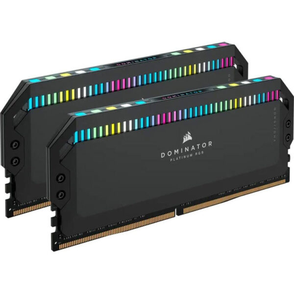 رم دسکتاپ DDR5 دو کاناله 6000 مگاهرتز CL30 کورسیر مدل Dominator Platinum RGB ظرفیت 64 گیگابایت