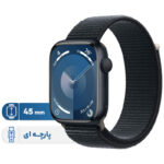 ساعت هوشمند اپل مدل Series 9 Aluminum 45mm sport loop دارای قابلیت های کنترل موسیقی (Music Player)، کنترل سطح اکسیژن خون، قابلیت مکالمه از طریق بلوتوث بند پارچه ای