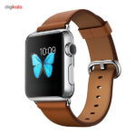 ساعت هوشمند اپل واچ مدل 42mm Stainless Steel Case with Saddle Brown Classic Buckle