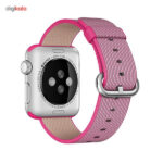 ساعت هوشمند اپل واچ مدل 38mm Silver Aluminum Case With Pink Woven Nylon Band