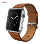 ساعت هوشمند اپل واچ مدل 42mm Stainless Steel Case with Saddle Brown Classic Buckle