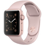 ساعت هوشمند اپل واچ سری 1 مدل 38mm Aluminum Case with Pink Sand Silicone Band 