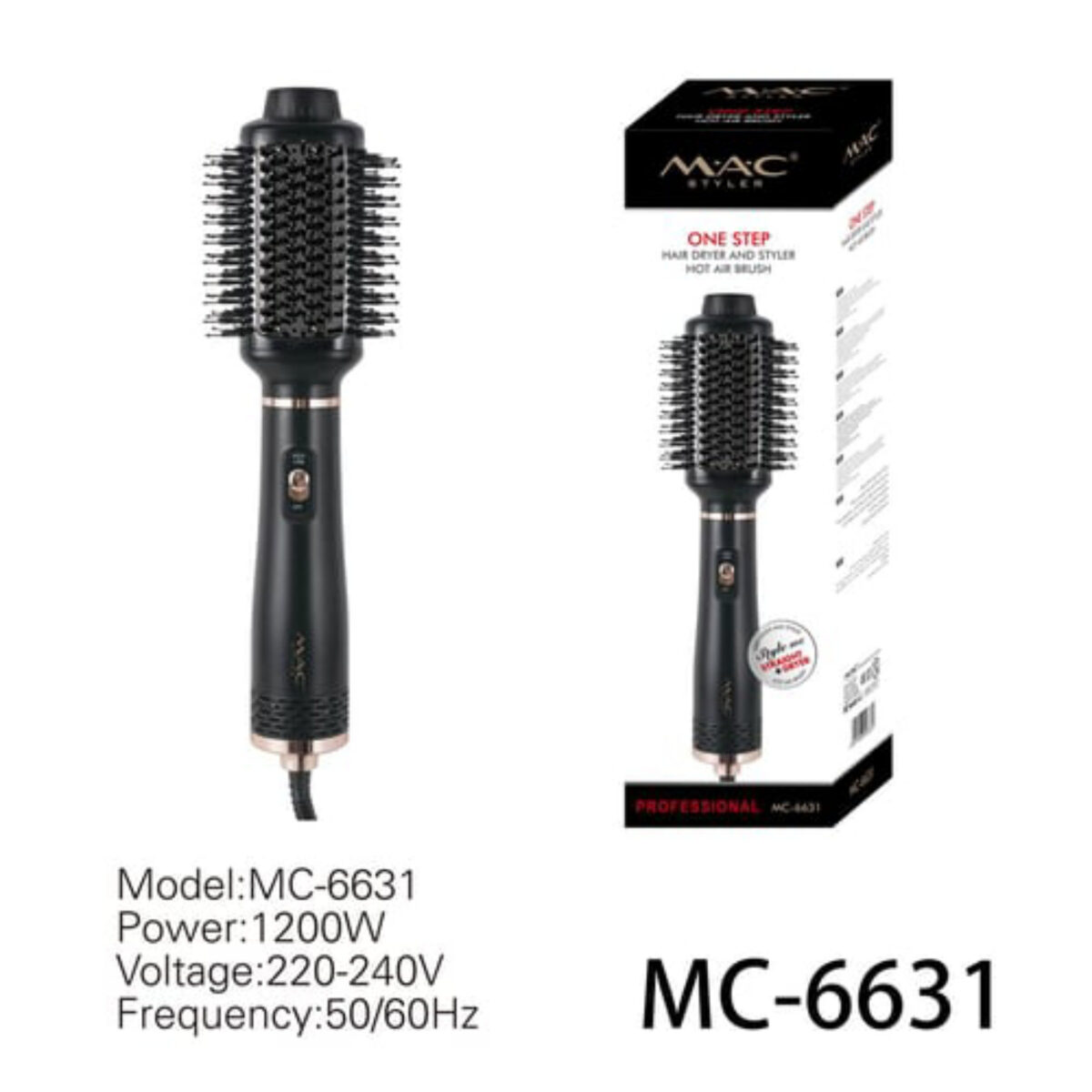 سشوار برس دار حالت دهنده مک استایلر مدل mc-6631