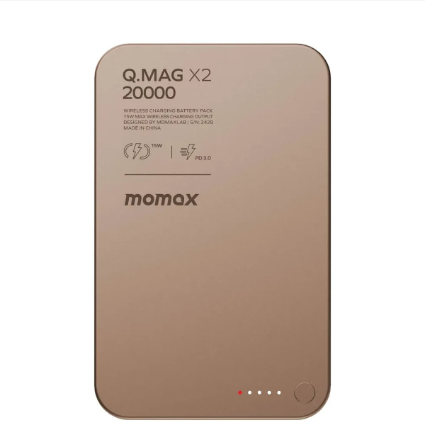 پاوربانک مومکس مدل Q.Mag X2 IP133 ظرفیت 20000 میلی آمپر ساعت