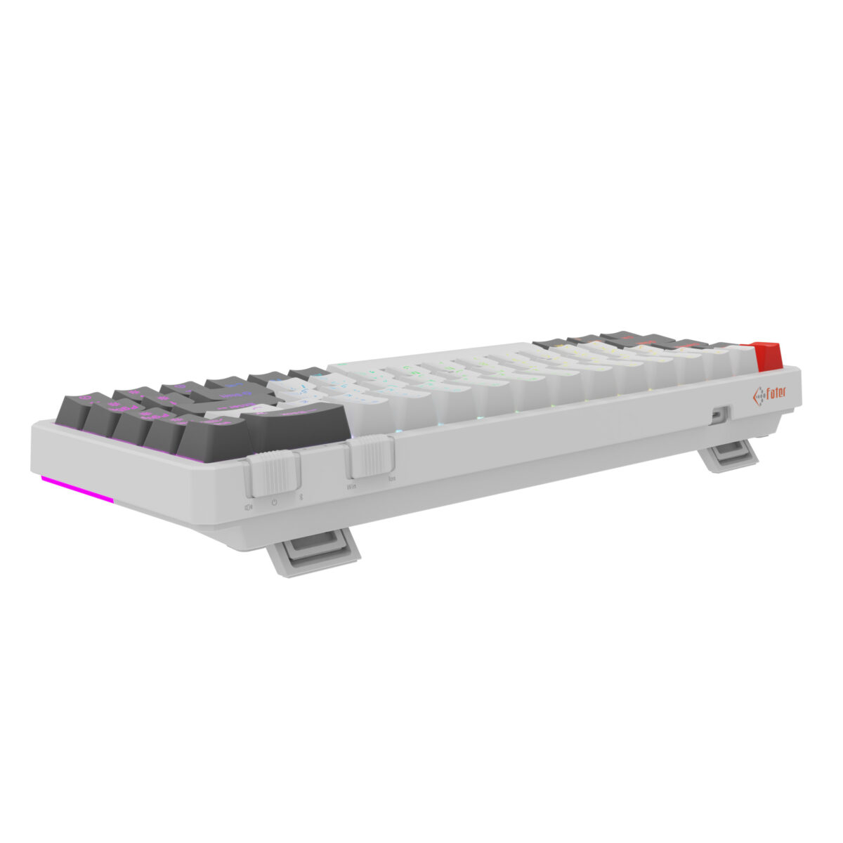 کیبورد گیمینگ فاطر مدل KCR-8000B، مکانیکال سوییچ قرمز، Tenkeyless، نورپردازی RGB