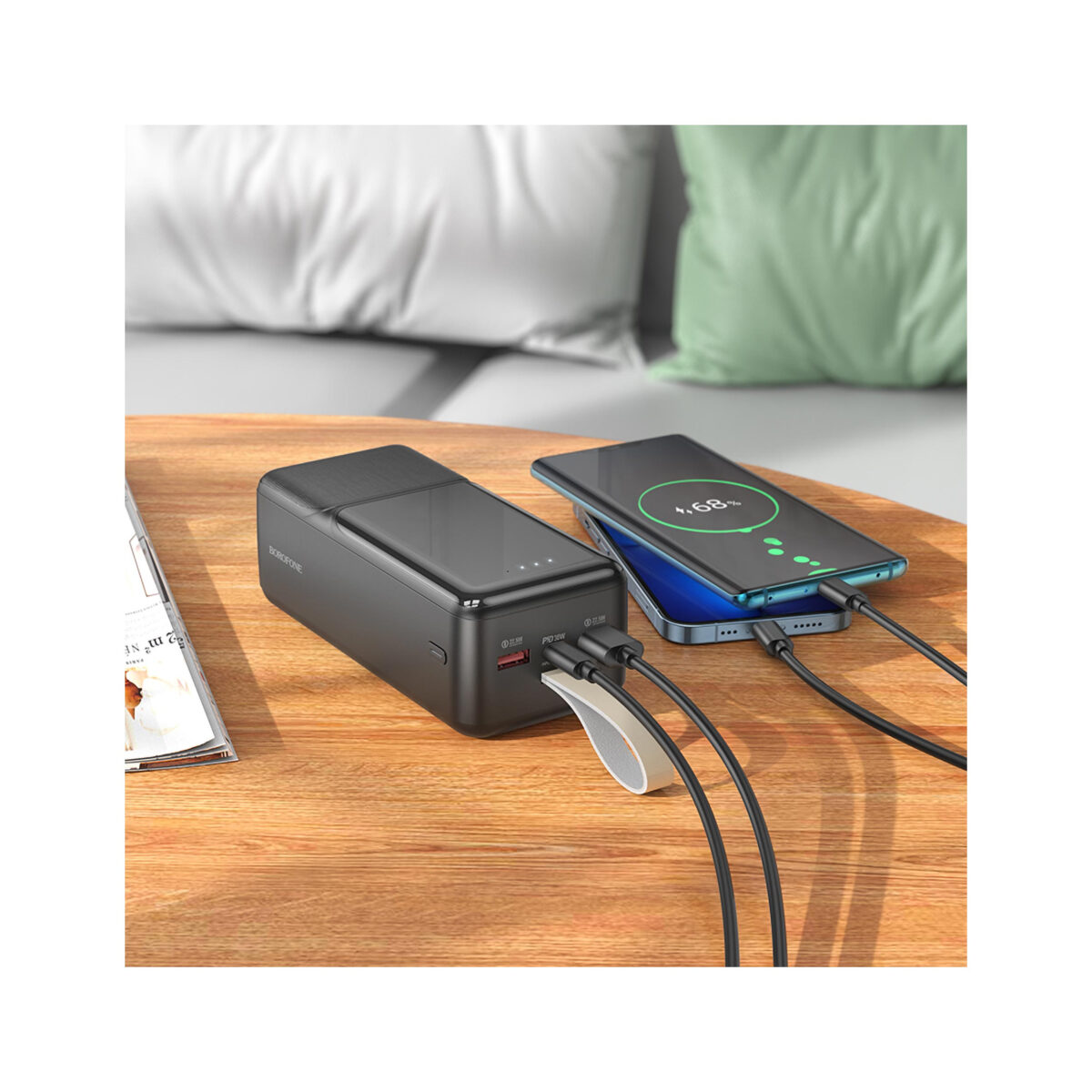 پاوربانک بروفون مدل BJ33C 30W ظرفیت 40000 میلی آمپر ساعت