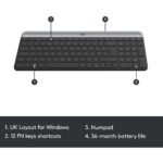 کیبورد و ماوس بی‌سیم لاجیتک مدل MK470، سوییچ ممبران، Full-Size