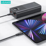 پاوربانک یوسمز مدل USAMS-AT SJ567 ظرفیت 30000 میلی آمپرساعت به همراه کابل تبدیل Usb C