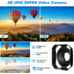 دوربین فیلم برداری مدل 4K ULTRA HD 48MP 18X