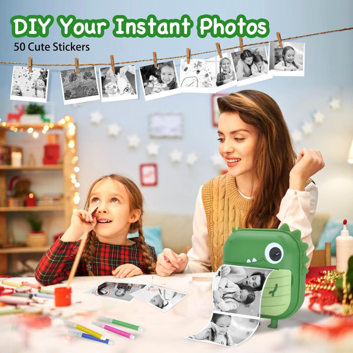 دوربین دیجیتال مدل HD 1080P 48MP Instant Print