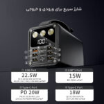پاوربانک گرین لاین مدل gnmpb60kbk major ظرفیت 60000 میلی آمپر ساعت