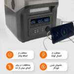 پاوربانک مدل مولتی 1500W کمپینگ 26.6v-220v طرح شارژر وایرلس ظرفیت 60000 میلی آمپر ساعت