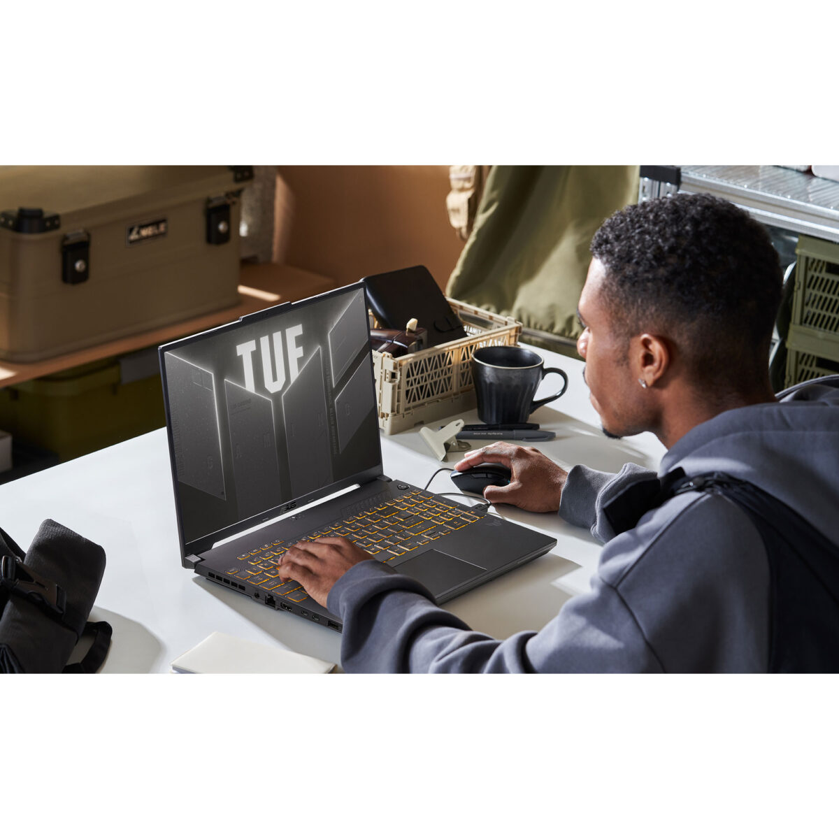 لپ تاپ 15.6 اینچی ایسوس مدل TUF Gaming F15 FX507VV-LP156W-i7 13620H-32GB DDR5-1TB SSD-RTX4060-FHD-W - کاستوم شده