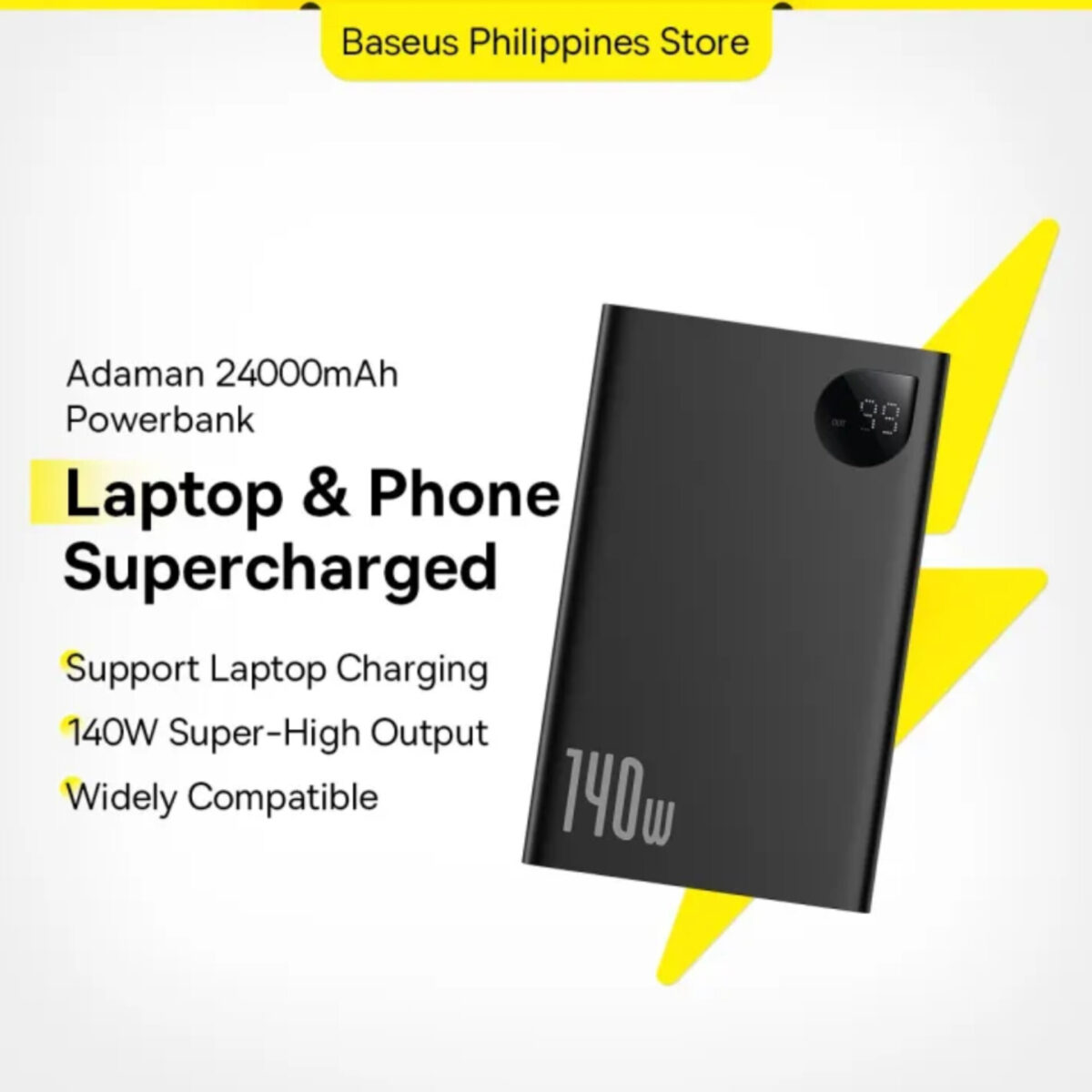 پاوربانک بیسوس مدل Adaman  140W ظرفیت 24000 میلی آمپر ساعت