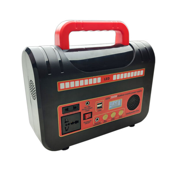 پاوربانک مدل مولتی 300W کمپینگ اسپیکردار 12v-220v ظرفیت 25000 میلی آمپر ساعت