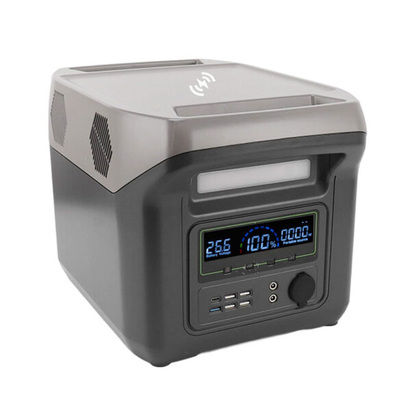 پاوربانک مدل مولتی 1500W کمپینگ 26.6v-220v طرح شارژر وایرلس ظرفیت 60000 میلی آمپر ساعت