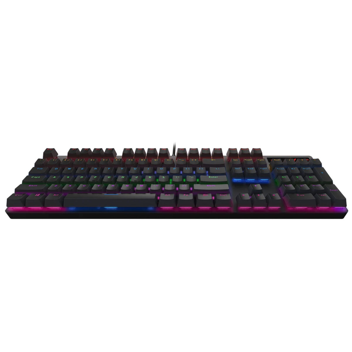 کیبورد مخصوص بازی مکانیکی رپو مدل V500PRO، مکانیکال سوییچ آبی، Full size، نورپردازی RGB