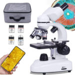 میکروسکوپ مدل دوچشمی آکروماتیک کد 1600x به همراه کیف حمل