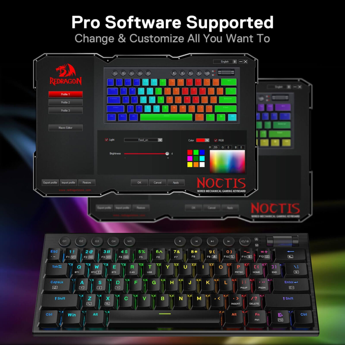 کیبورد گیمینگ ردراگون مدل Noctis Pro K632 Pro