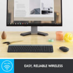 کیبورد و ماوس بی‌سیم لاجیتک مدل MK470، سوییچ ممبران، Full-Size